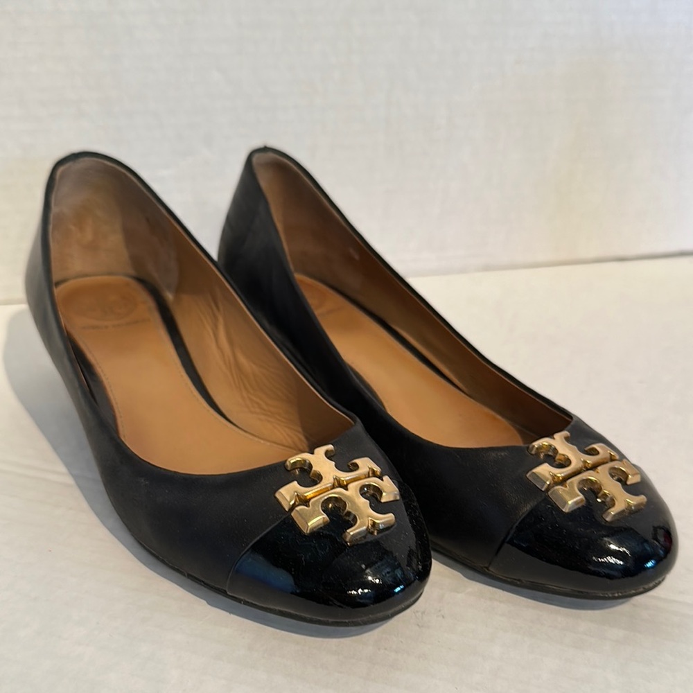 Tory Burch Black Ballet Flats size 6.5.  #8a